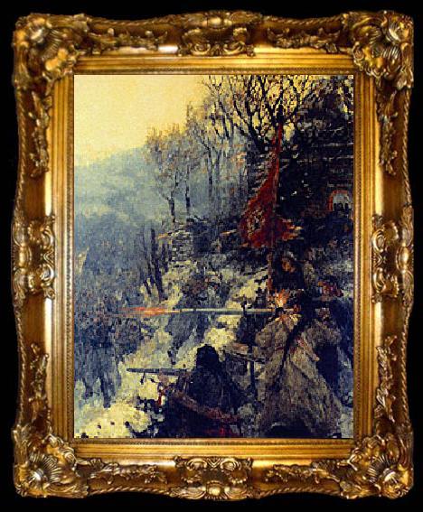 framed  Theodor Rocholl Kampf um die Bergfeste Hophu, ta009-2